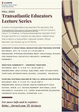 Transatlantic Educators Series flyer